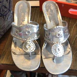 Jack Rodger silver sandle heels